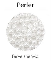 Perler 5 mm farve snehvid